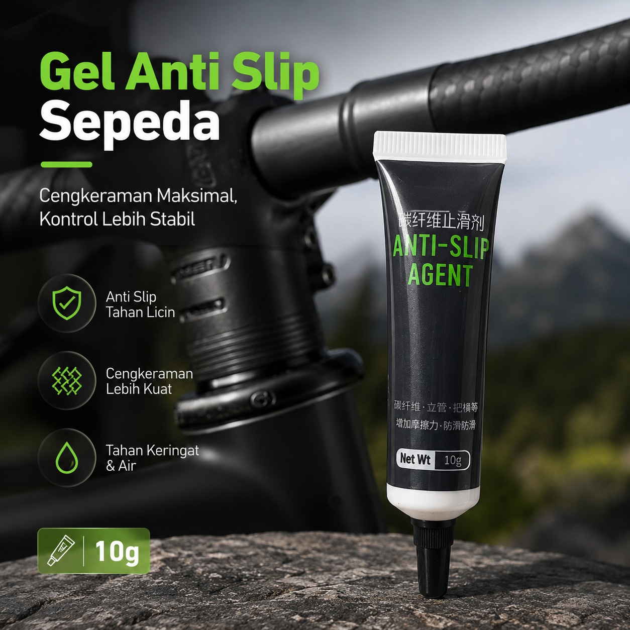 DEEM Gel Anti Slip Sepeda Carbon Fiber Metal Handlebar Seatpost 10g - D10 Gambar produk DEEM Gel Anti Slip Sepeda Carbon Fiber Metal Handlebar Seatpost 10g - D10 - Utama