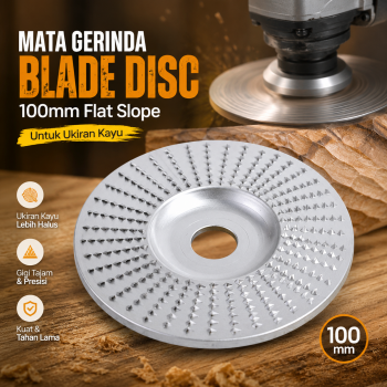 Gambar produk LOU Mata Gerinda Kayu Wood Carving Saw Blade Disc 100mm Flat Slope - L4736