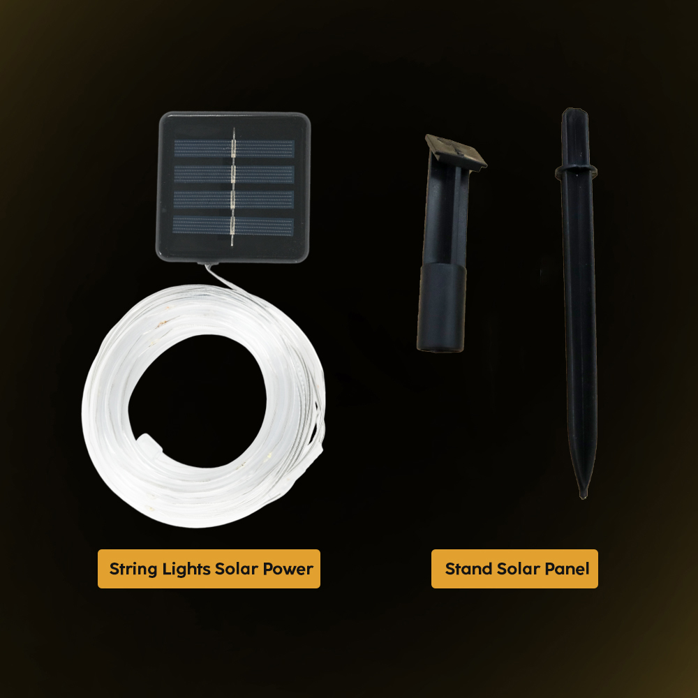 TaffLED Lampu Hias String Lights Solar Power Waterproof 50 LED 3W 7M - HS-33 Gambar produk TaffLED Lampu Hias String Lights Solar Power Waterproof 50 LED 3W 7M - HS-33 - 7