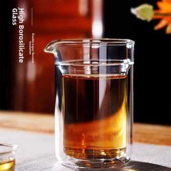 Ping Gelas Milk Jug Pitcher Espresso Teh Double Wall Glass 250ml - KCH300