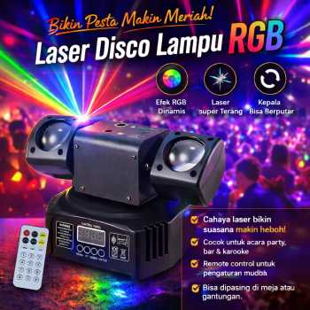 GVT Lampu Sorot LED Laser Beam Disco RGBW Moving Head DMX512 36W - G36