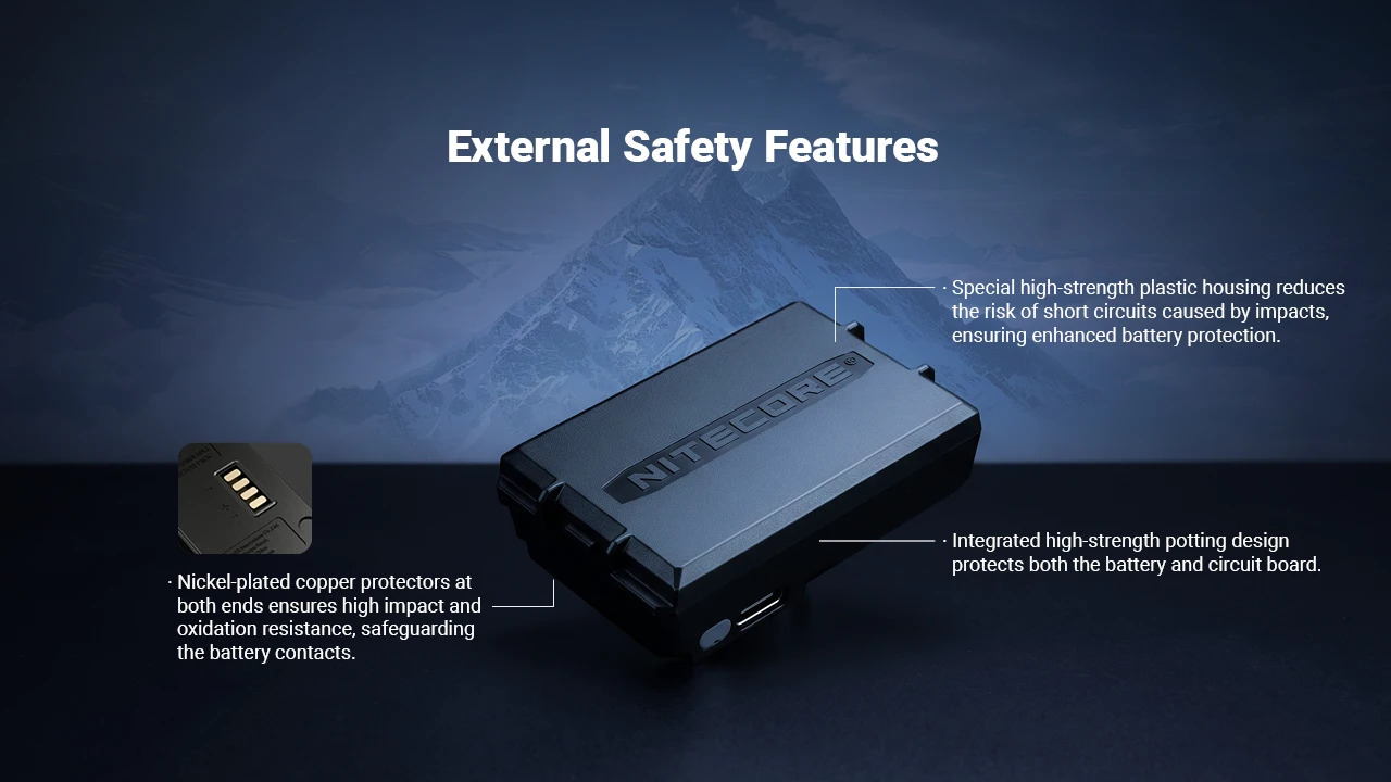Gambar produk NITECORE Baterai Isi Ulang Li-Ion 2500 mAh 3.8V for HA27 HA29 UHE - HLB2500 - 7