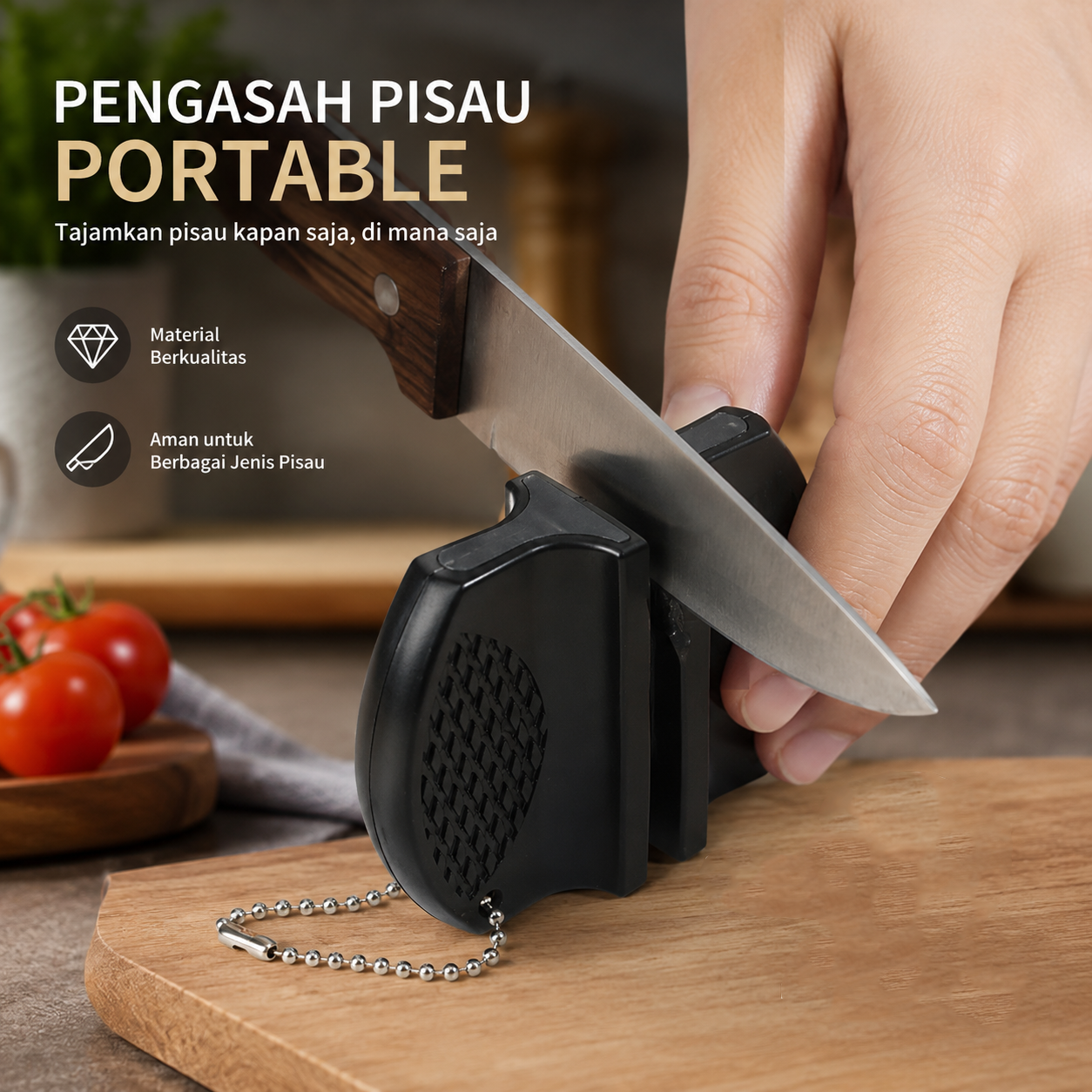 ONEUP Pengasah Pisau Mini Portable Knife Sharpener - MDQ001 Gambar produk ONEUP Pengasah Pisau Mini Portable Knife Sharpener - MDQ001 - Utama