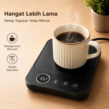 Gambar produk Donirt Tatakan Pemanas Gelas Coffee Cup Warmer Heating Pad Coaster - A314