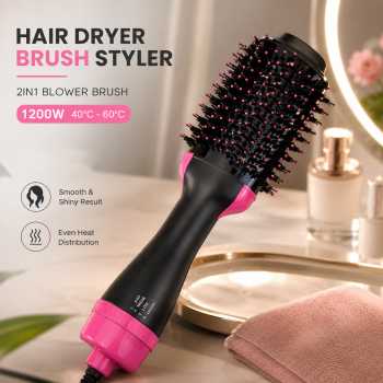 Gambar produk OLOEY Hair Dryer Brush Styler Blower 2in1 Pengering Rambut 1200W - 5250
