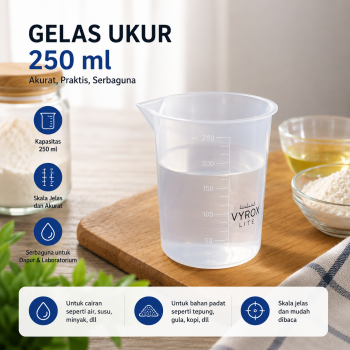 VYROX LITE Gelas Ukur Plastik Dapur Laboratorium Measuring Cup - BR04