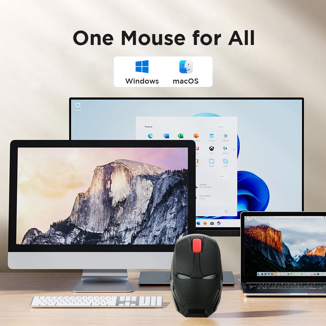 Gambar produk Taffware Mouse Wireless Optical 2.4GHz Iron Man 4 Key 1600 DPI - M8 - 6