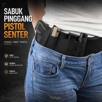 SZQ Sabuk Pinggang Pistol Senter Military Portable Hidden Gun Holster - S1