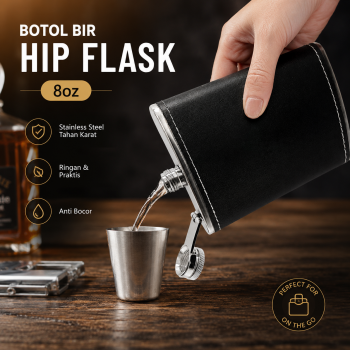 MagicWhale Botol Bir Hip Flask Wine Whiskey Bottle 8oz - MW8