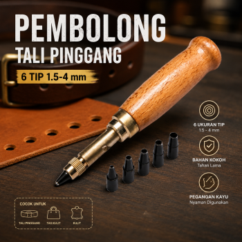 MIUSIE Alat Pembolong Tali Pinggang Hole Punch 6 Tip 1.5-4mm - MU0179