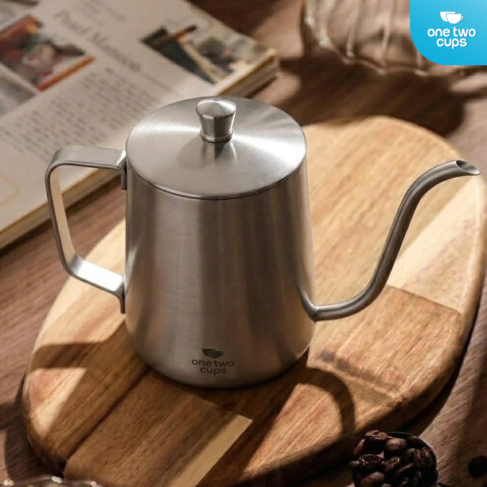 One Two Cups Teko Kopi Leher Angsa Gooseneck Pour Over Drip Kettle 600ml - HS-52 Gambar produk One Two Cups Teko Kopi Leher Angsa Gooseneck Pour Over Drip Kettle 600ml - HS-52 - 5