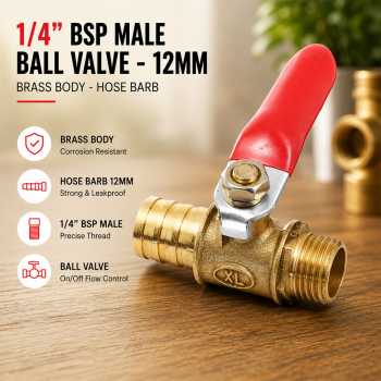 MAX Ball Valve Kuningan Stop Kran Air Nepel Selang Pagoda Brass Iron - DN8