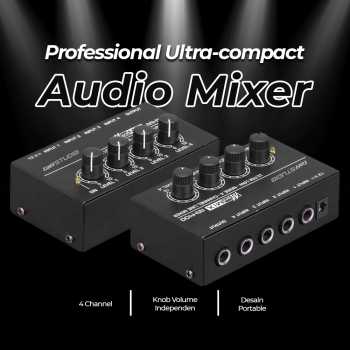 Gambar produk TaffSTUDIO Professional Ultra-compact Karaoke Mixer Amplifier 4 Ch - MH400