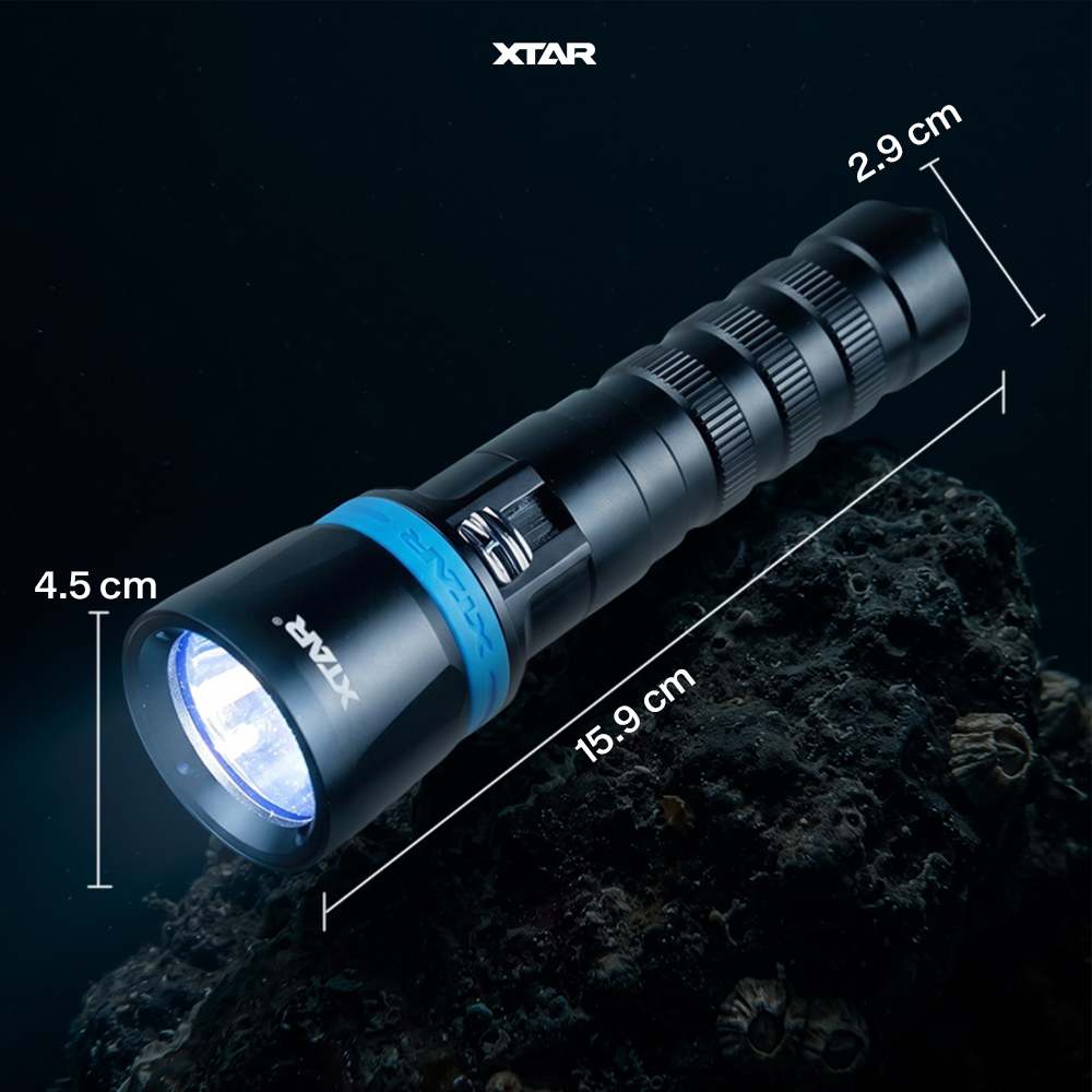 XTAR Senter Selam Diving Cree XP-L2 W2 LED Waterproof IPX8 1000 Lumens - DS1 KT Gambar produk XTAR Senter Selam Diving Cree XP-L2 W2 LED Waterproof IPX8 1000 Lumens - DS1 KT - 6