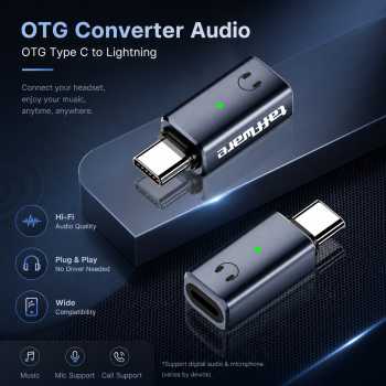 Taffware Adaptor Converter Audio OTG Type C to Lightning iPhone Earpod - KV-15