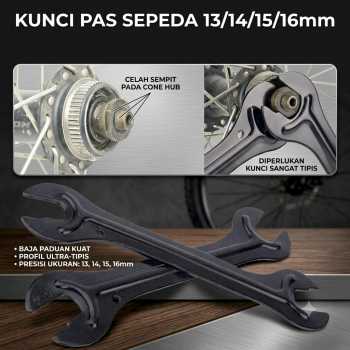GTUBIKE Kunci Pas Sepeda Pedal Hub Cone Wrench 13/14/15/16mm - G4STEEL