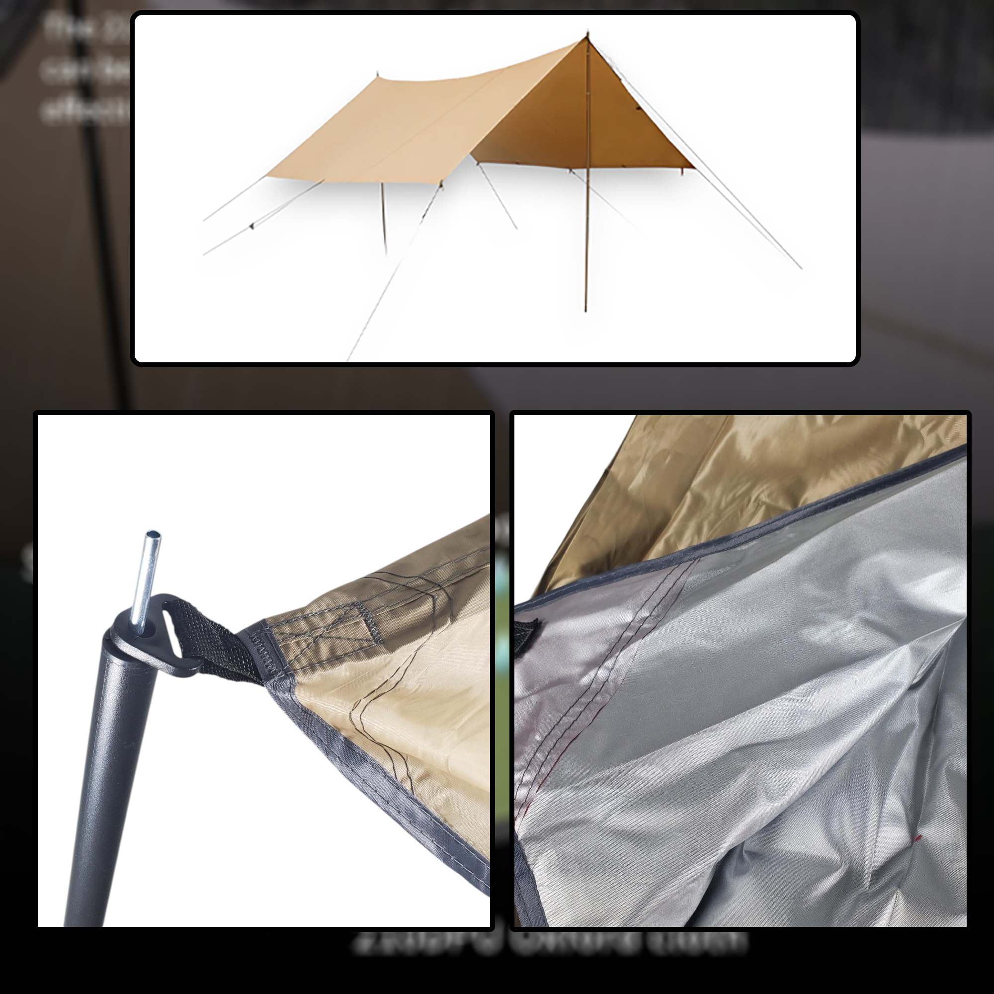 Buizel Flysheet Terpal Tenda Camping Waterproof Anti UV 5x3M - SF-015 Gambar produk Buizel Flysheet Terpal Tenda Camping Waterproof Anti UV 5x3M - SF-015 - 1