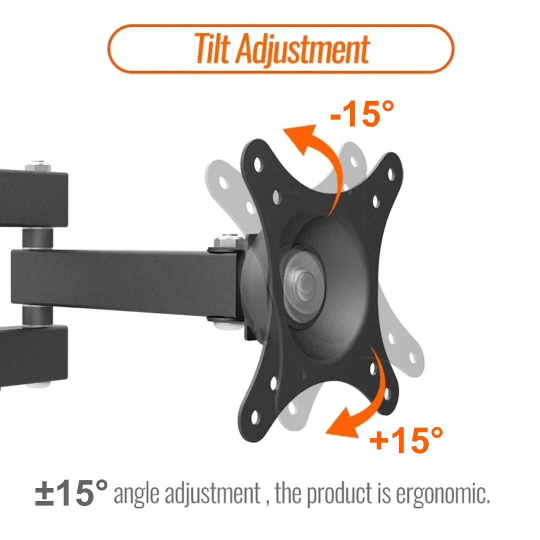 ALROTA Bracket TV Dinding 360 Degree Rotate VESA 100x100 10-27 Inch - DKE-S27 Gambar produk ALROTA Bracket TV Dinding 360 Degree Rotate VESA 100x100 10-27 Inch - DKE-S27 - 4