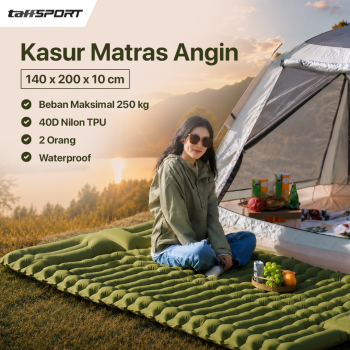 TaffSPORT Kasur Matras Angin Manual Sleeping Pad Waterproof Double - DB-26