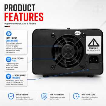 Gambar produk Taffware Adjustable DC Power Supply Variable Voltage 30V 10A 300W - PDS-3010M - 3