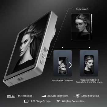 Gambar produk ILEPO Layar Selfie Screen Monitor Magnetic Magsafe Recorder 4.02 Inch - X5 - 6