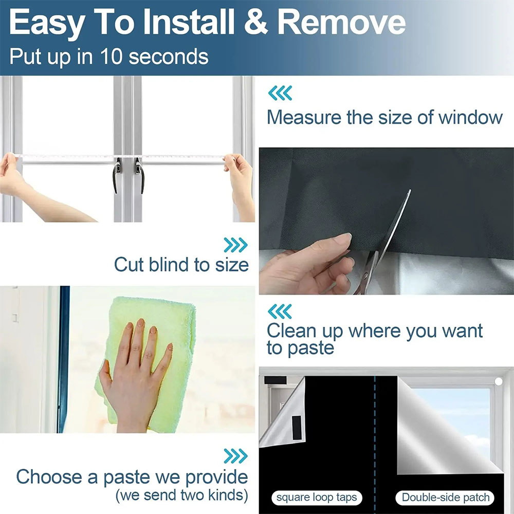 Gen Tirai Jendela Blackout One Way Window Film Anti UV Velcro 1.45x2M - AF5 Gambar produk Gen Tirai Jendela Blackout One Way Window Film Anti UV Velcro 1.45x2M - AF5 - 1