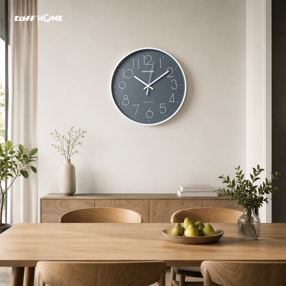 Gambar produk TaffHOME Jam Dinding Bulat Quartz Silent Movement 29cm - MS30 - 6