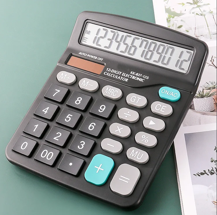 DEXIN Kalkulator Elektronik Solar Calculator 12 Digit - KK-837-12S Gambar produk DEXIN Kalkulator Elektronik Solar Calculator 12 Digit - KK-837-12S - 4