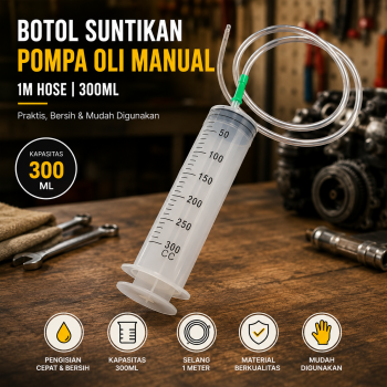 ZOHIKO Botol Suntikan Pompa Oli Manual Ekstraktor Cairan with 1M Hose - NC-30