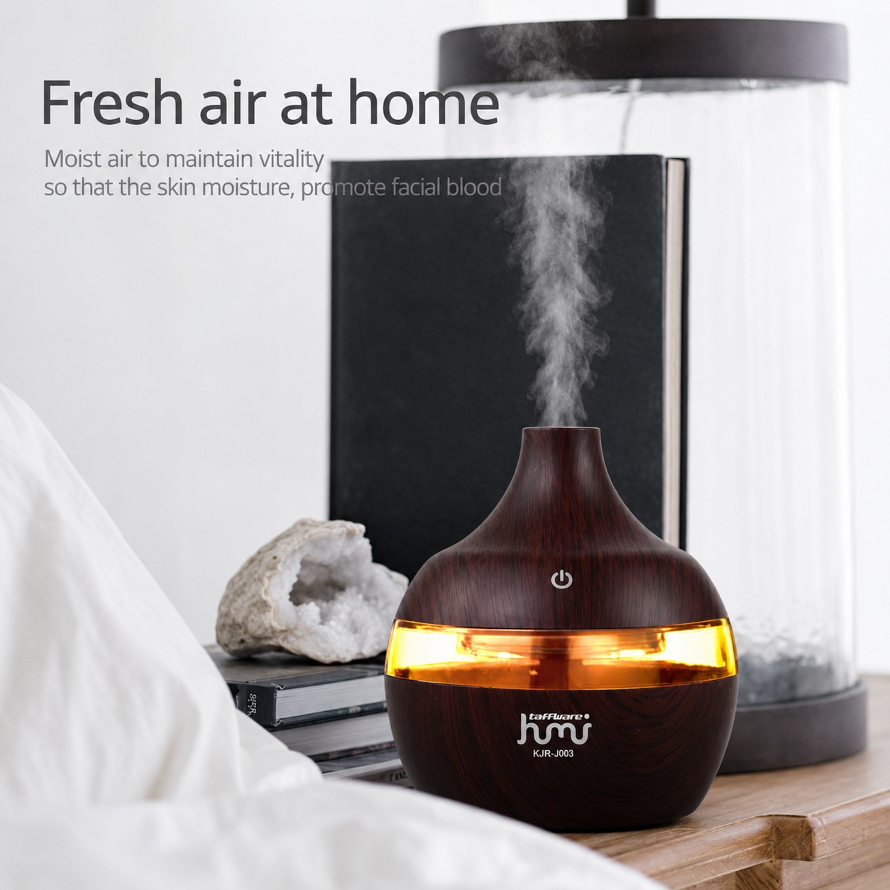 Gambar produk Taffware HUMI Air Humidifier Mini Ultrasonic Aroma Diffuser RGB 300ml - KJR-J003 - 2