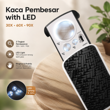Januel Kaca Pembesar Magnifying Glass Jewelry Repair Tool with LED - NO.774-3ZX1