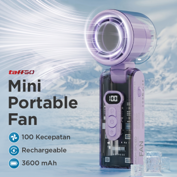 TaffGO Kipas Angin Portable Genggam Turbo Mini Cooling Fan 3600mAh - FC8