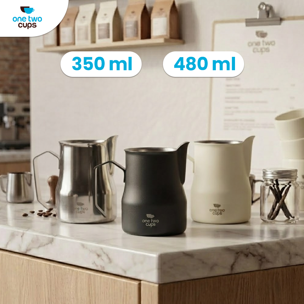 One Two Cups Milk Jug Pitcher Susu Latte Art Espresso Stainless Steel 480ml - AA050 Gambar produk One Two Cups Milk Jug Pitcher Susu Latte Art Espresso Stainless Steel 480ml - AA050 - 8