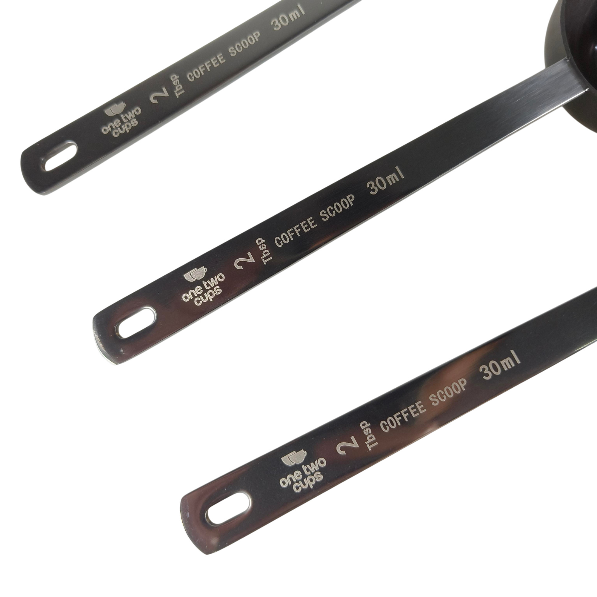One Two Cups Sendok Takar Kopi Measuring Spoon Stainless Steel 3 PCS 30ml - PR3 Gambar produk One Two Cups Sendok Takar Kopi Measuring Spoon Stainless Steel 3 PCS 30ml - PR3 - 2