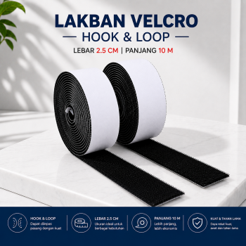 HAFINE Lakban Velcro Hook and Loop Magic Nylon Sticker - ZNK100