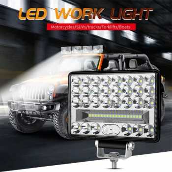 FANEEP Lampu Sorot Mobil LED 3030 SMD Flood Spot 6500K 144W 12/24V - HY-40