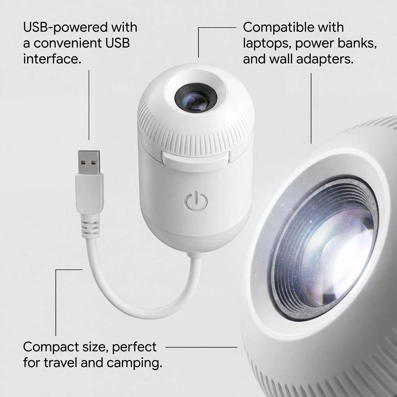 Xiaoying Lampu Tidur Proyektor LED 2in1 USB Galaxy Star Projector Lamp - ZL-10 Gambar produk Xiaoying Lampu Tidur Proyektor LED 2in1 USB Galaxy Star Projector Lamp - ZL-10 - 3