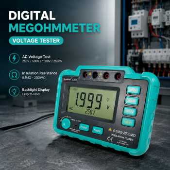 WinAPEX Digital Megohmmeter Voltage Tester Insulation Megger Tool - Tosca
