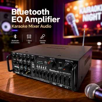 Gambar produk Sunbuck Bluetooth EQ Amplifier Karaoke Mixer Audio FM - AV-MP326BT