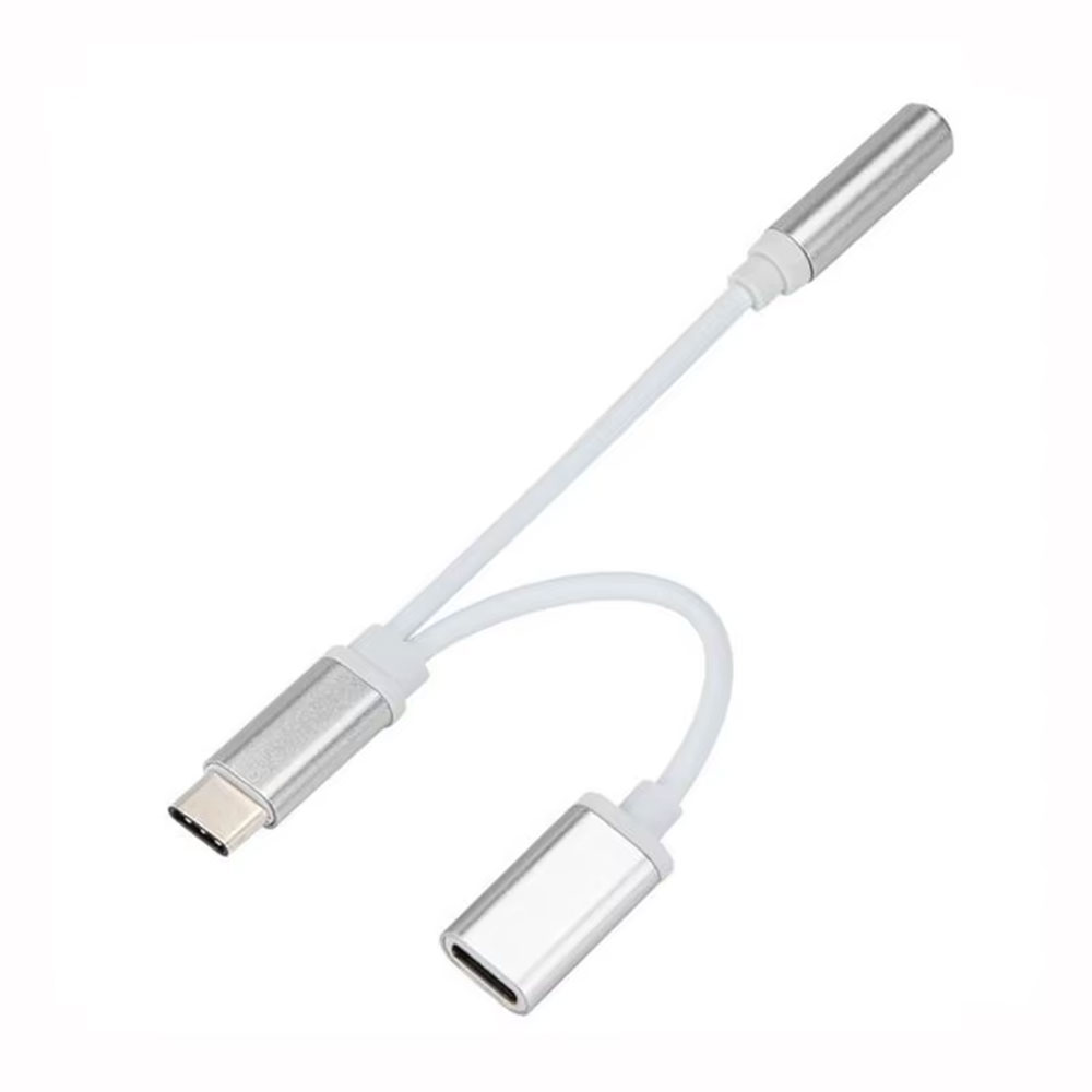 Gambar produk Clu 2in1 Kabel Splitter USB Type C to Jack Audio 3.5mm dan Type C - L45 - 3
