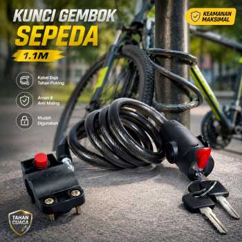 Gambar produk TaffGUARD Kunci Gembok Sepeda Spiral Anti Maling Stainless Steel 1.1M - GT85