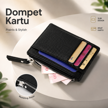 CUIKCA Dompet Kartu Bahan Kulit ID Card Holder Slim Design - HF041