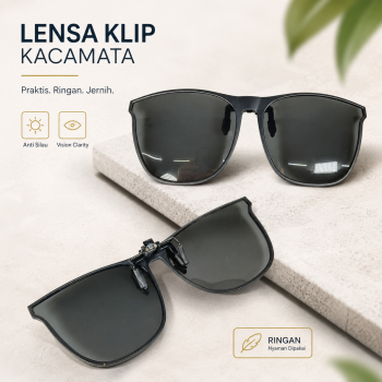 MELMAN Lensa Klip Kacamata Anti Silau Clip-on Polarized Sunglasses - ML-2