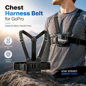 Gambar produk TaffSPORT Chest Harness Belt Strap Mount 3in1 for GoPro - WMA01
