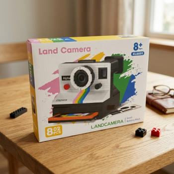 Gambar produk RAZUS Mainan Balok Susun Vintage Retro Camera Polaroid Bricks Blok - XL6601 - Kemasan