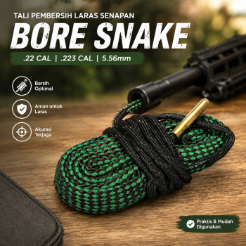 CForce Tali Pembersih Laras Senapan Bore Snake .22 Cal .223 Cal 5.56mm - G02