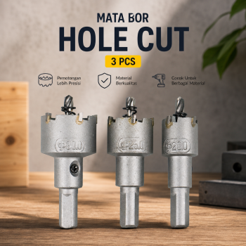 HIFESON Mata Bor Carbide Tip Wood Metal Hole Cut 3 PCS - EPC-21