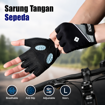 Gambar produk OZARE Sarung Tangan Sepeda Gym Half Finger Gloves Breathable L - TS-15