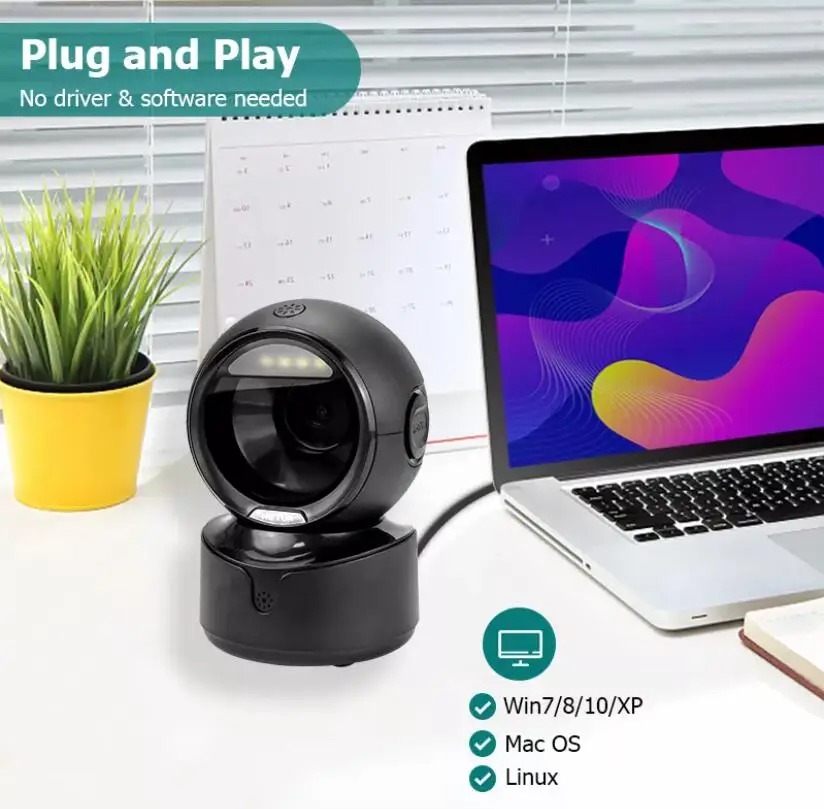 KEFFAR Barcode Scanner Desktop Omnidirectional Automatic Sensing 1D 2D - A5 Gambar produk KEFFAR Barcode Scanner Desktop Omnidirectional Automatic Sensing 1D 2D - A5 - 5