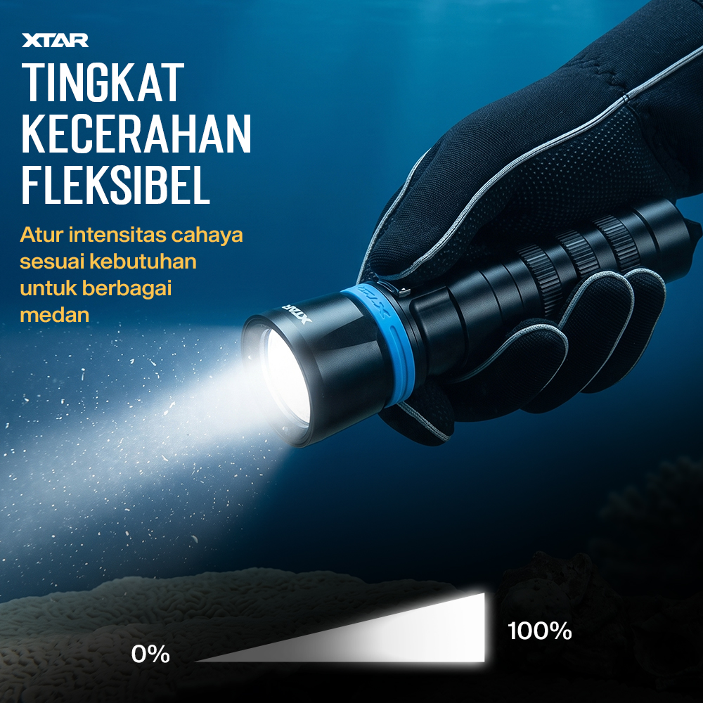 XTAR Senter Selam Diving Cree XP-L2 W2 LED Waterproof IPX8 1000 Lumens - DS1 KT Gambar produk XTAR Senter Selam Diving Cree XP-L2 W2 LED Waterproof IPX8 1000 Lumens - DS1 KT - 2